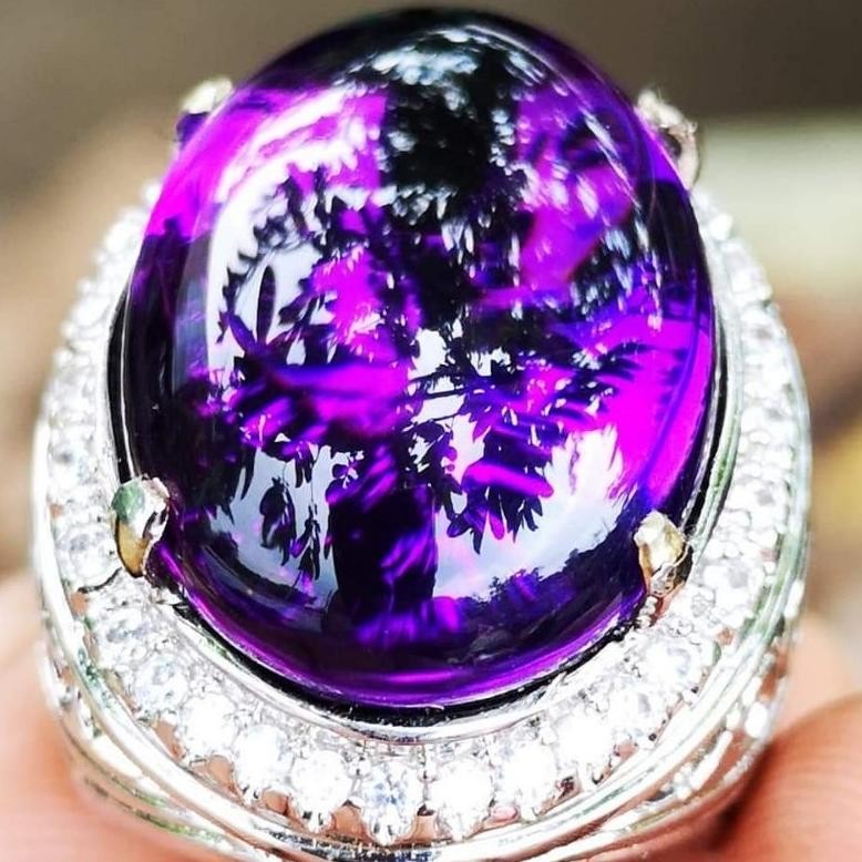 sfI COD BATU CINCIN PERMATA AKIK KECUBUNG BUNGUR ASLI NATURAL RING PERAK BANGKOK 926 SIAP PAKAI AST