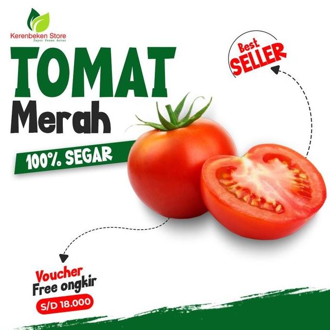 

Tomat Merah Segar 1kg Sayur Buah Serbaguna, Cocok untuk Masak & Jus