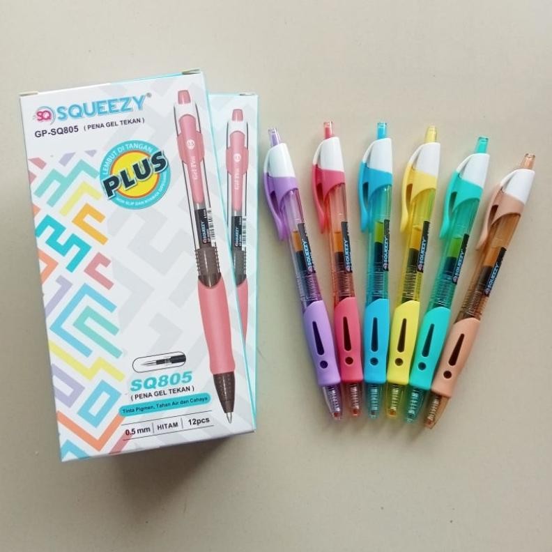 

Pulpen Gel Pen Squeezy GP-SQ805 ( 12 Pcs ) [ Original ]