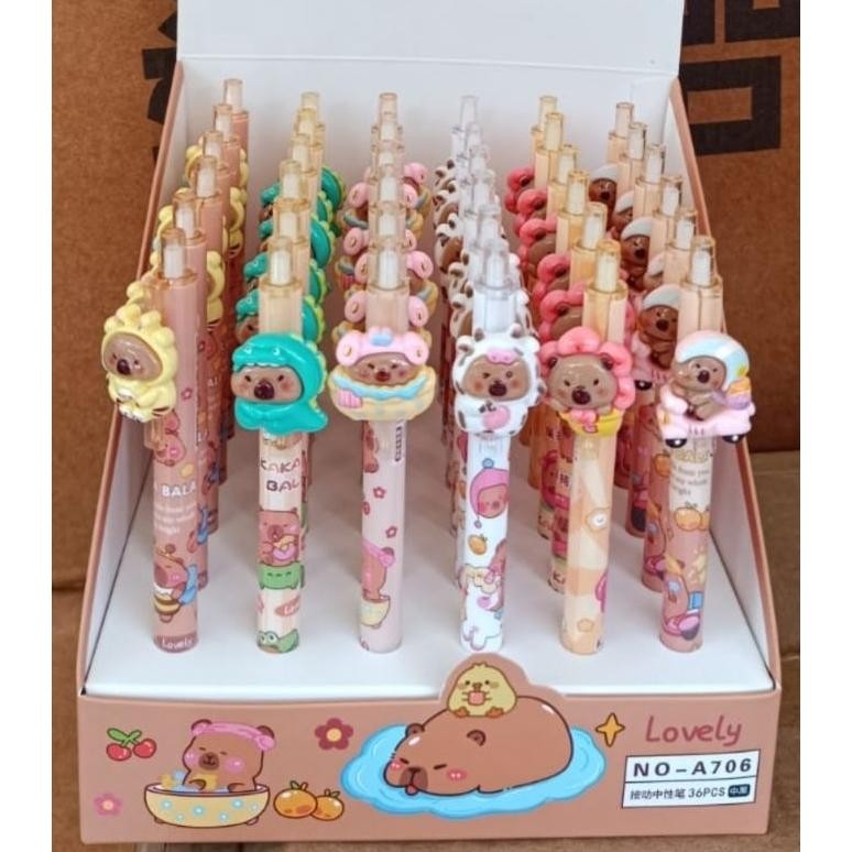 

Pensil Mekanik Boneka Timbul Capybara 1Box 36pcs || Pensil Cetek