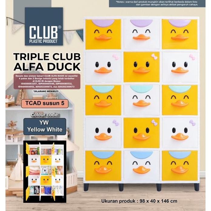 

Terlaris Triple Club Alfa Duck (Cad) - Lemari Plastik Triple L Lemari Serbaguna