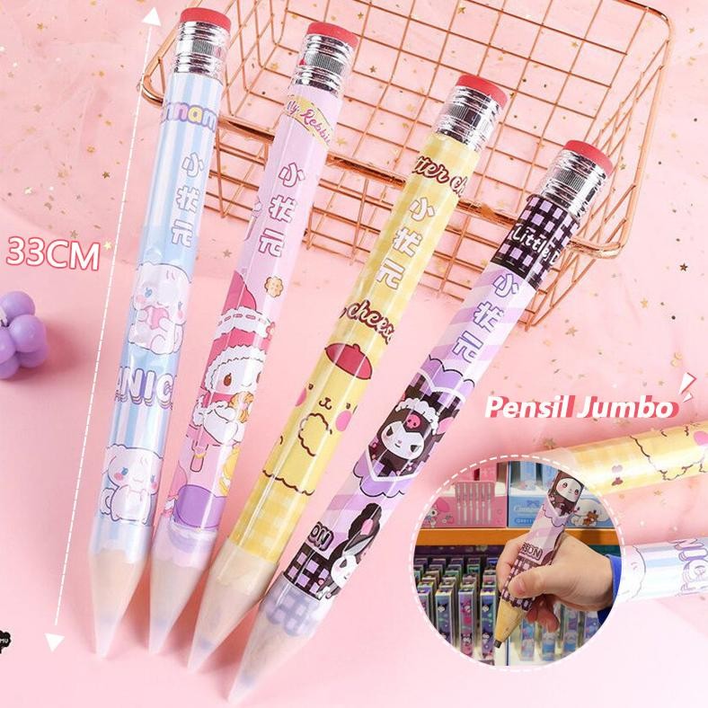 

CARAT Sanrio Pensil Jumbo Kreatif Pensil Besar Baru Kartun Lucu Pensil