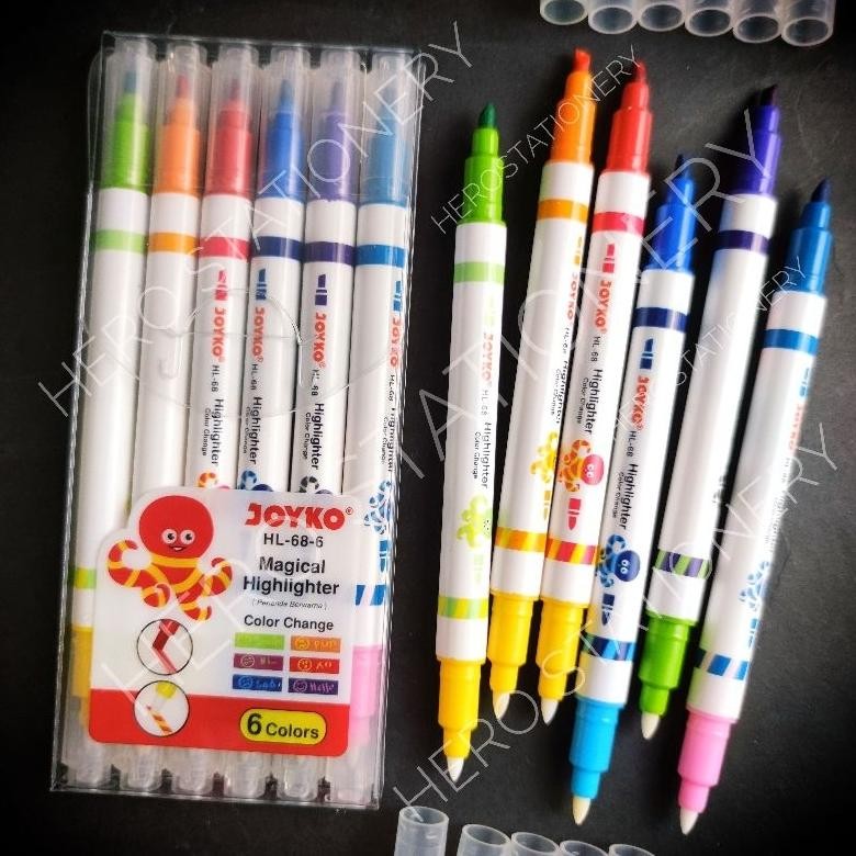 

Magical highlighter penanda berwarna color change joyko set HL-68-6