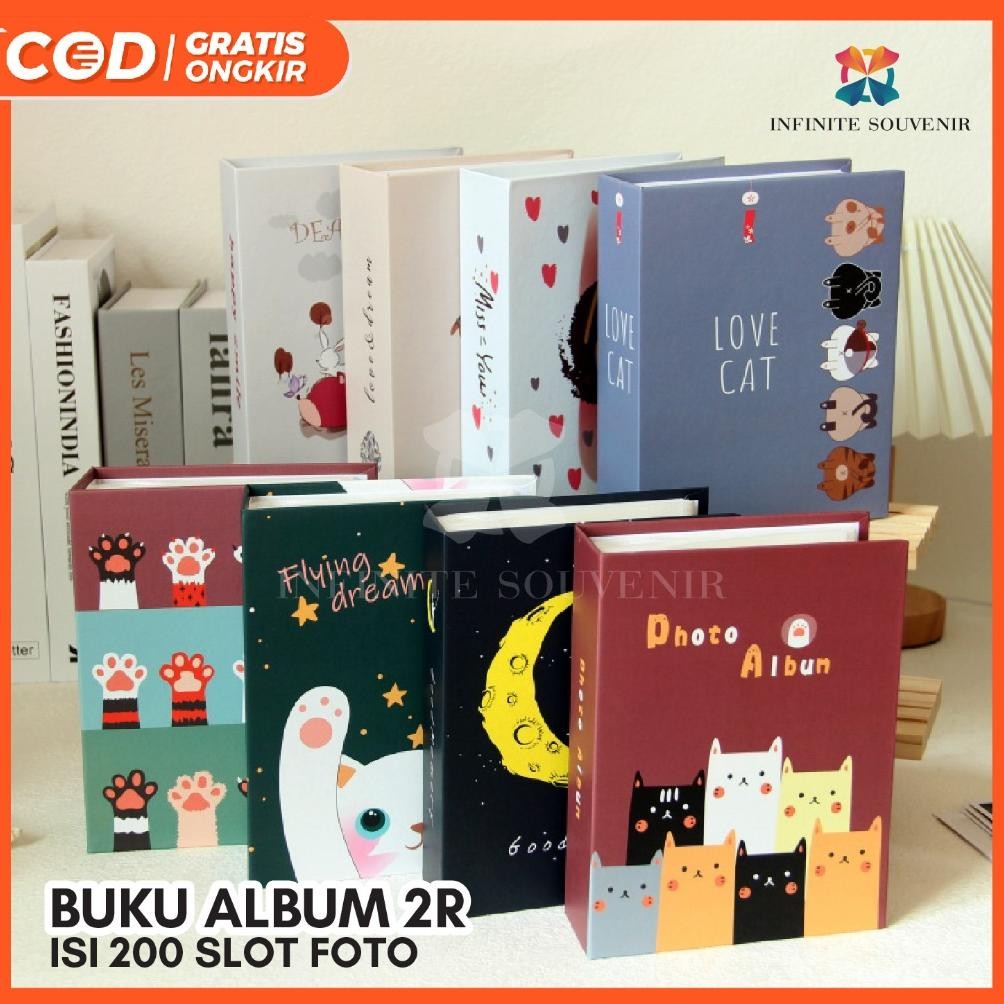 

BUKU ALBUM 2R isi 50 Lembar Sleeve 2P 2 sisi / bisa isi 200 Foto 2R / 6X9 CM / Photocard / Polaroid AST