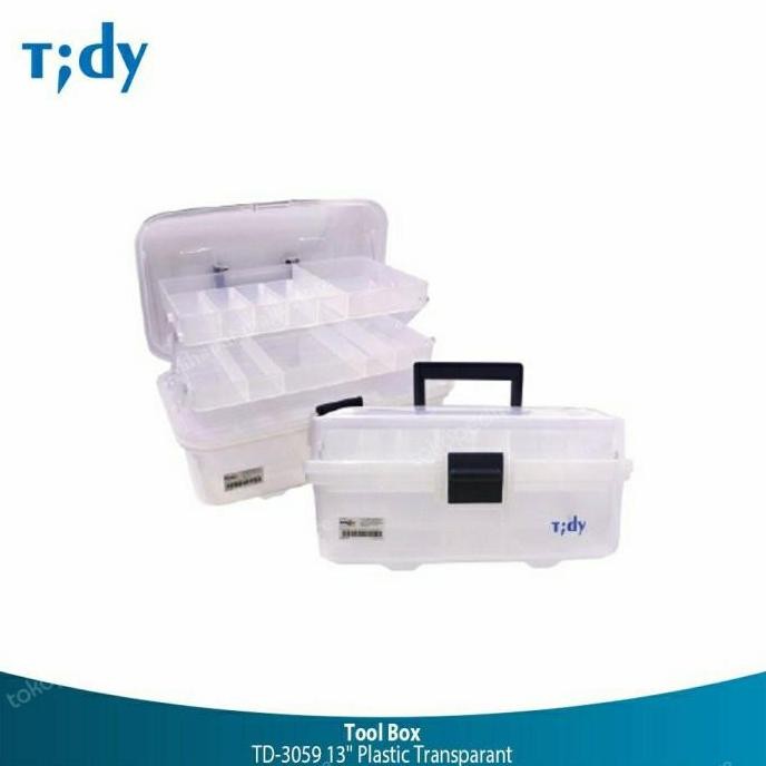 

Terlaris Tool Box Plastic Transparant / Tidy Td-3059 13'' Tool Box Susun
