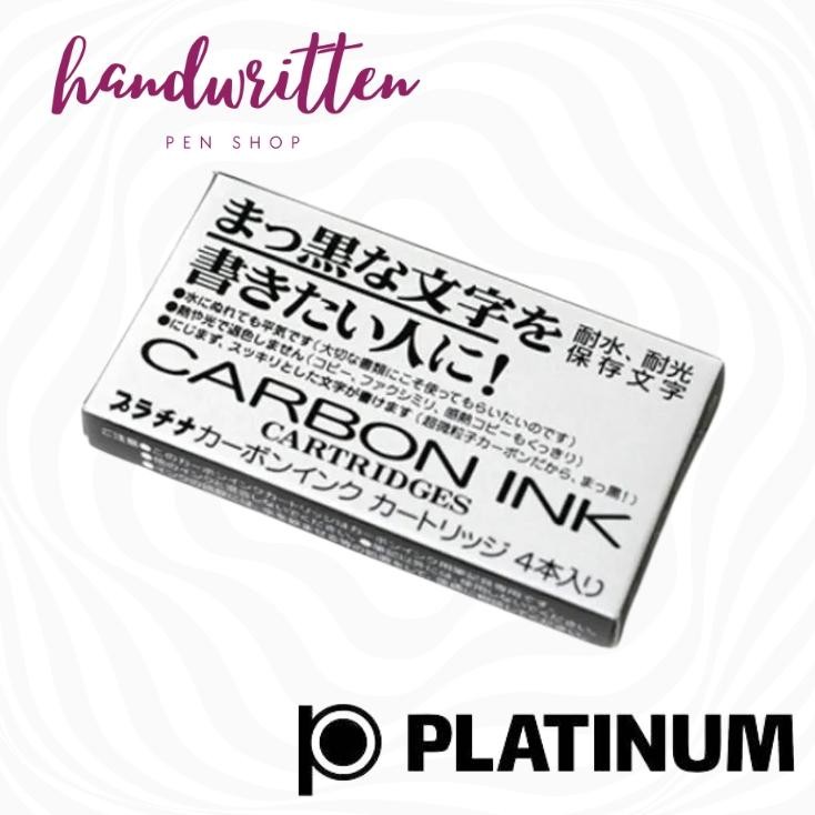 PLATINUM Black Carbon Waterproof Fountain Pen Ink Cartridge