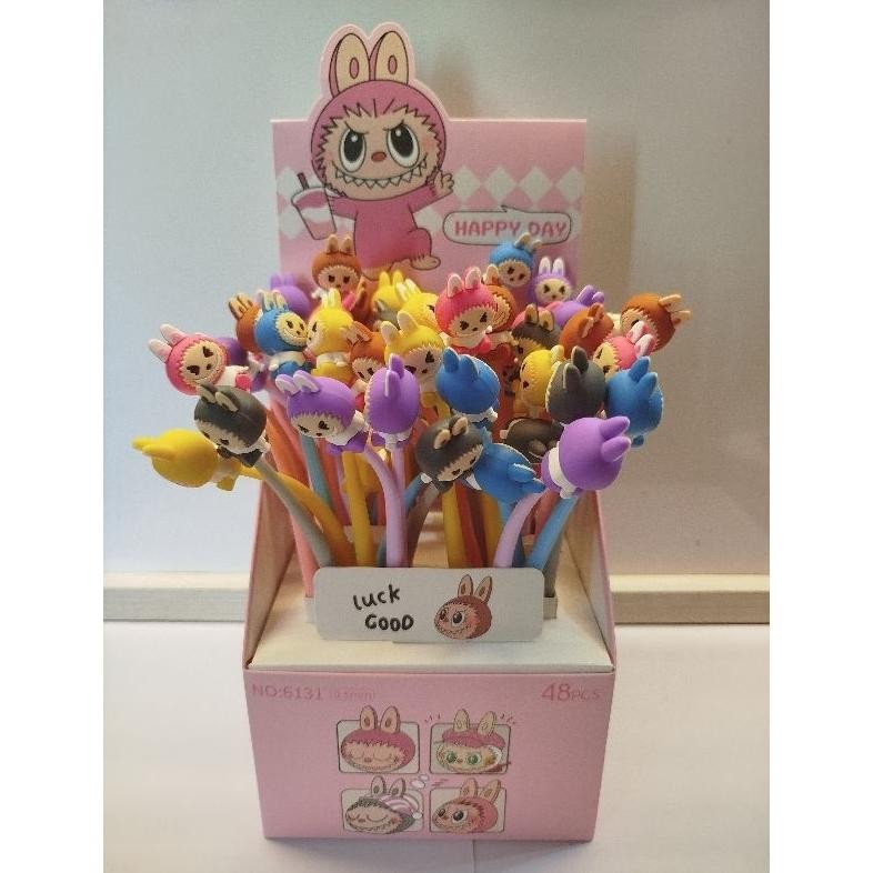 

Pulpen Lentur Labubu 1Box 48pcs || Gel Pen Shake Astronot Kuromi Dinosaurus Lotso || Pulpen Bisa Digoyang || Gel Pen Shake || Pulpen Inul || Pulpen Lentur Hero