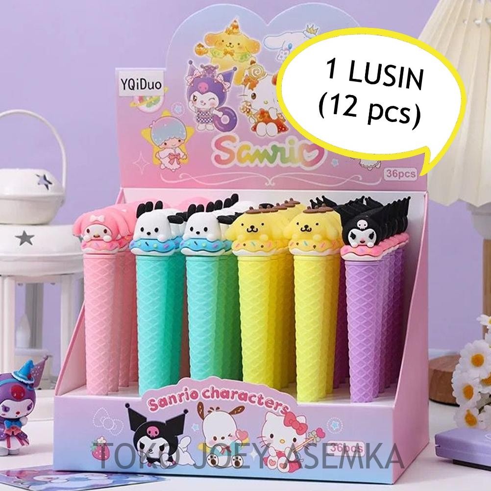 

(12 PCS) PULPEN ES KRIM SANRIO PEN ICE CREAM MELODY PURIN KUROMI PENA BOLPEN ALAT TULIS GEL TINTA