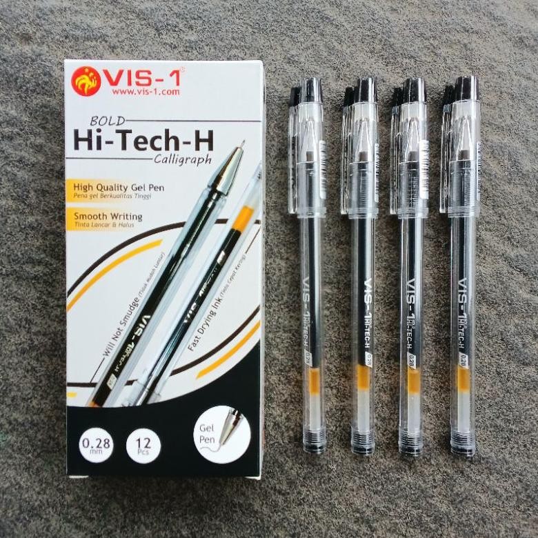 

Pulpen Gel Pen VIS-1 Hi-Tech Bold 0.28 mm ( 12 Pcs ) [ Original ]