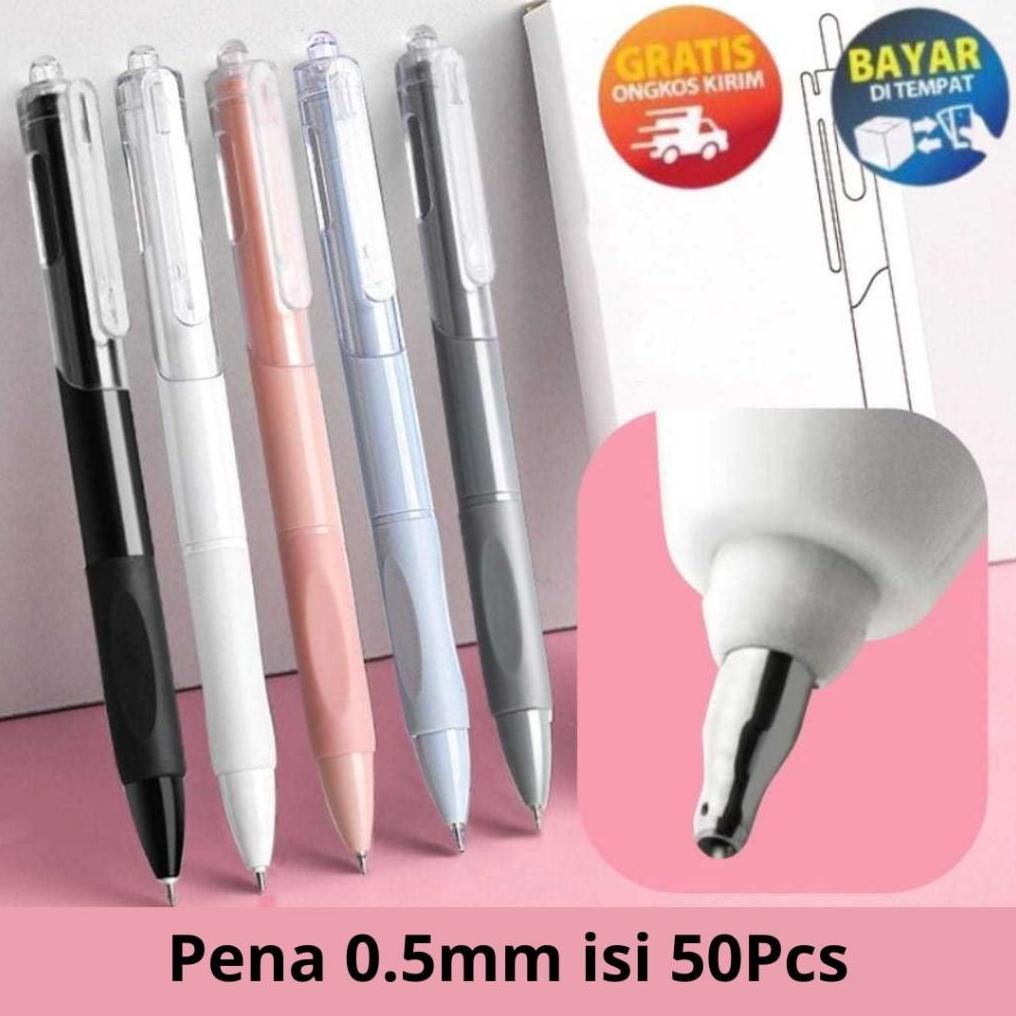 

KP170 - GEL PEN PULPEN GEL RETRACTABLE 5 WARNA 0.5MM50PCS