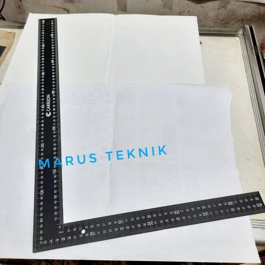 

Penggaris Siku meter hitam 40x60cm carrson AST