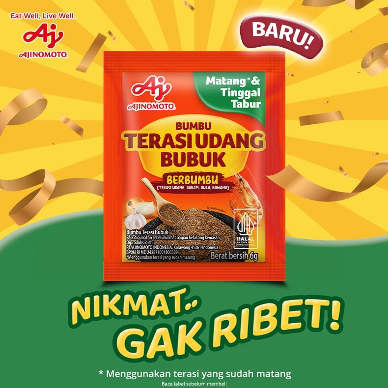 

AJI-NO-MOTO Terasi Udang Berbumbu 6g (30pcs)
