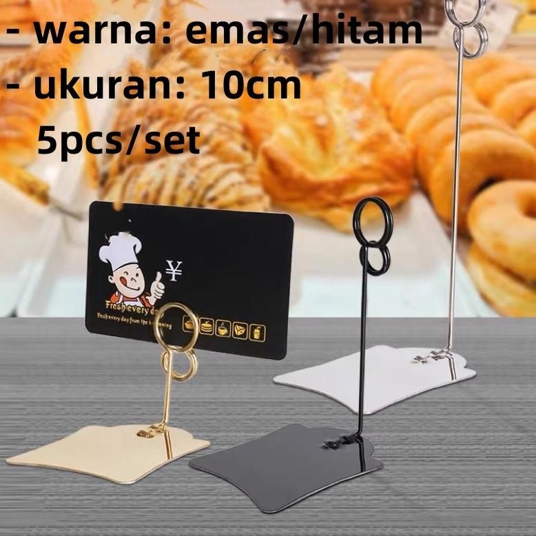 

5/10 PCS Price Tag Clip Card Stand/Tiang Nomer Meja Price Tag Stand AST