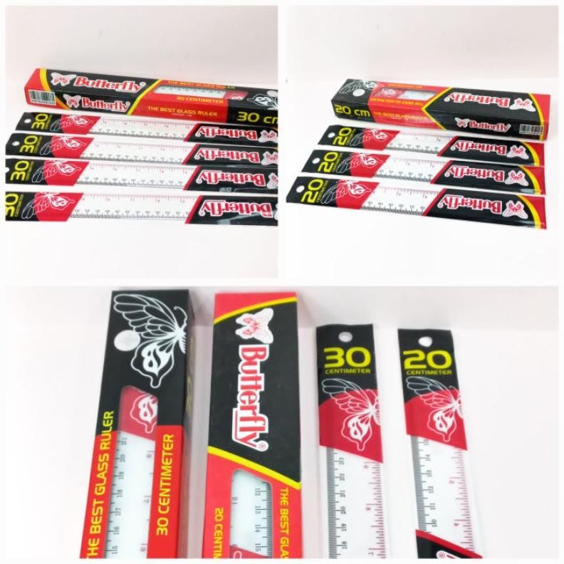 

Penggaris Plastik Butterfly isi 12Pcs AST