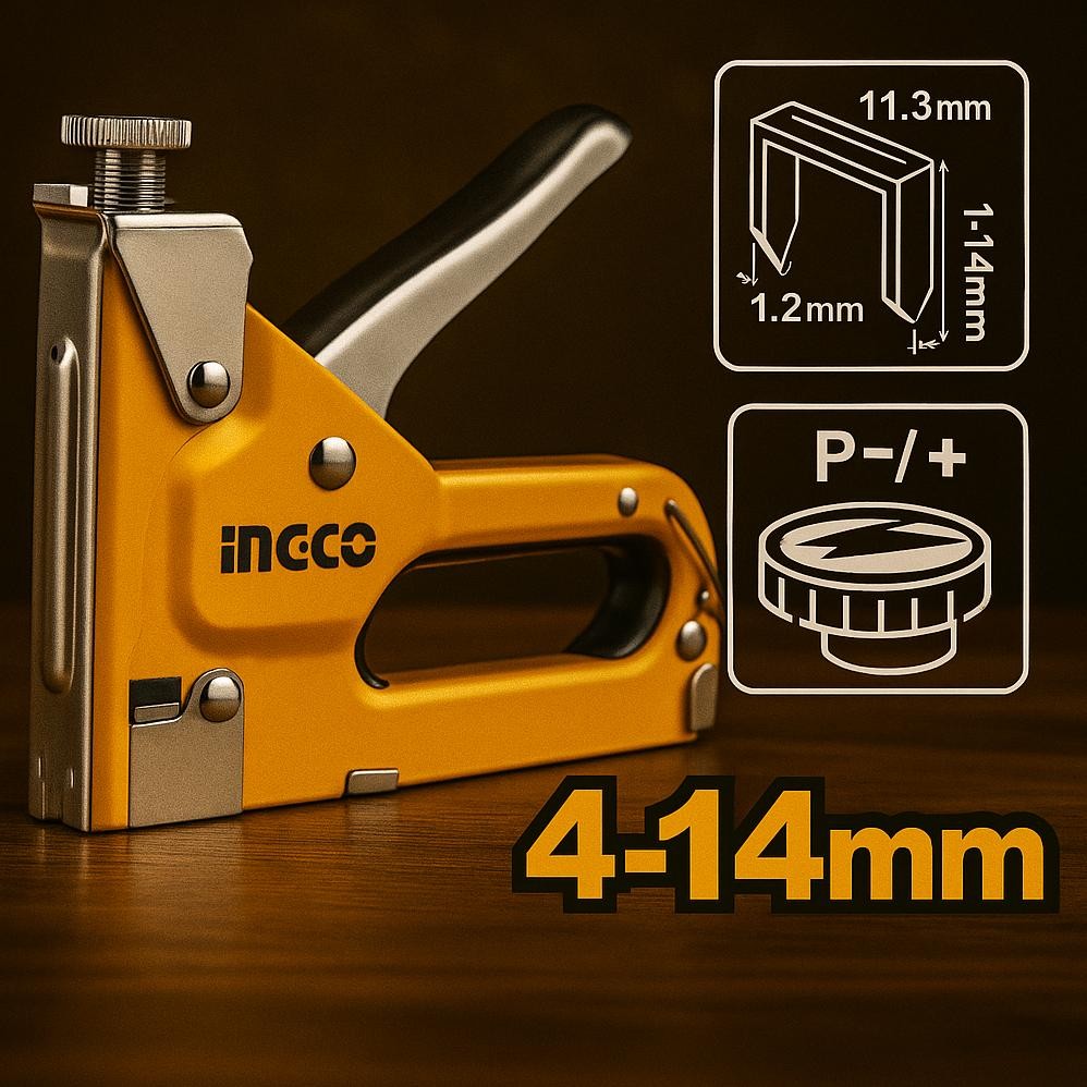 

Staples Steples Gun Tembak Jok Motor Staples Gun Tacker INGCO HSG14018 AST