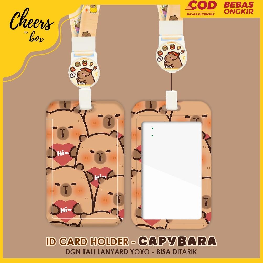 

(N017) ID Card Holder Tali Yoyo Capybara / Nametag Yoyo Kapibara / Card Holder Yoyo / Lotso / Card Holder Tali Bisa Ditarik AST