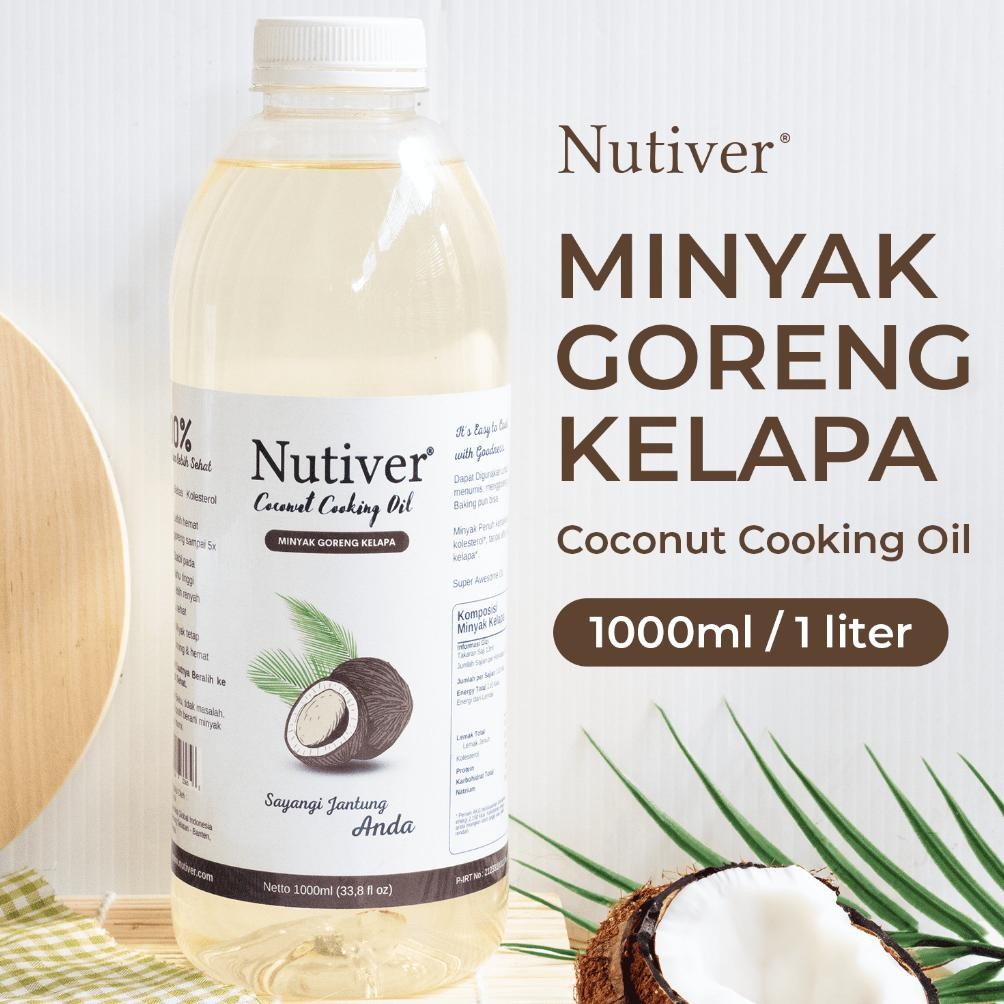 

NUTIVER Minyak Goreng Kelapa 1 Liter / Coconut Cooking Oil Minyak Kelapa