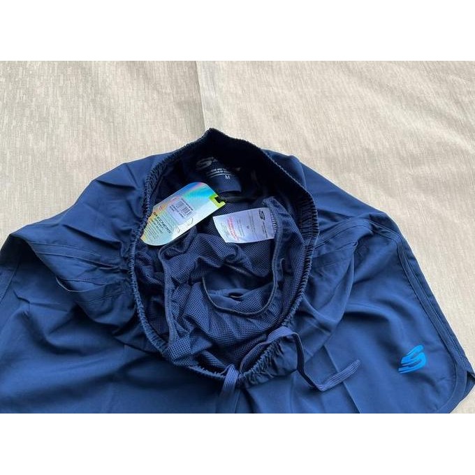 Celana Skechers Men Running Shorts Navy Original Terbaru