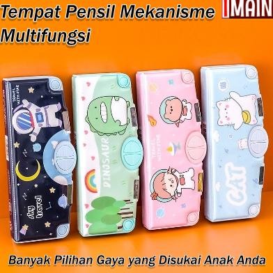

Kotak Pensil Anak Sekolah Pola Kartun Lapisan Ganda Tunggal dengan Rautan Multifungsi Tempat Pensil Multifungsi Motif Unicorn / Dinosaurus / Astronot Untuk Anak Tk/Kotak Pensil Pola Kartun Lapisan Ganda Tunggal dengan AST