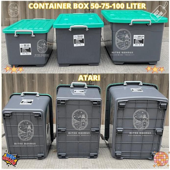 

Terlaris [Kargo] Kontainer Box Roda Atari 50 Liter Container Box Serbaguna