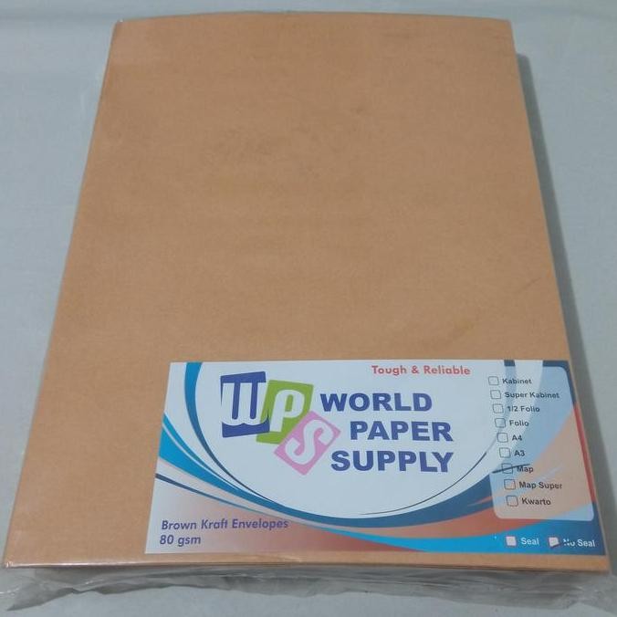 

KHUSUS GOSEND! Amplop Coklat Ukuran Map WPS ( 27,5 x 37,5 cm ) SS