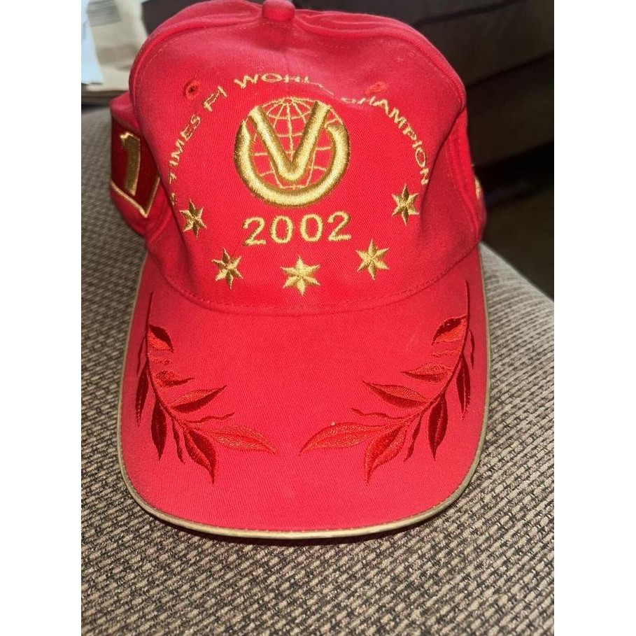 Scuderia Ferrari F1 2002 RARE Michael Schumacher 5 Champion Cap. Topi