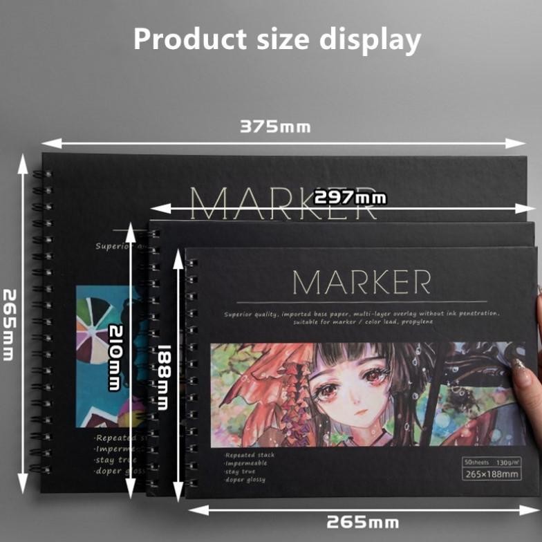 

Brutfuner Marker SketchBook 50 Lembar Professional Tebal 130gsm AST