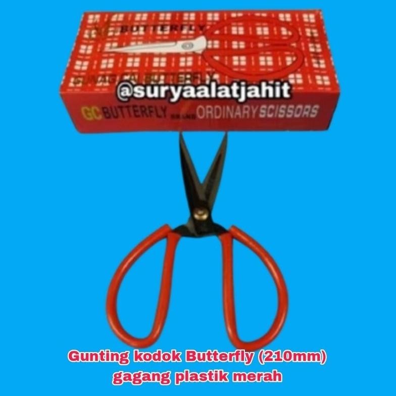 

Gunting kodok Butterfly (210mm) gg plastik merah =rp.189.750/1lsn AST