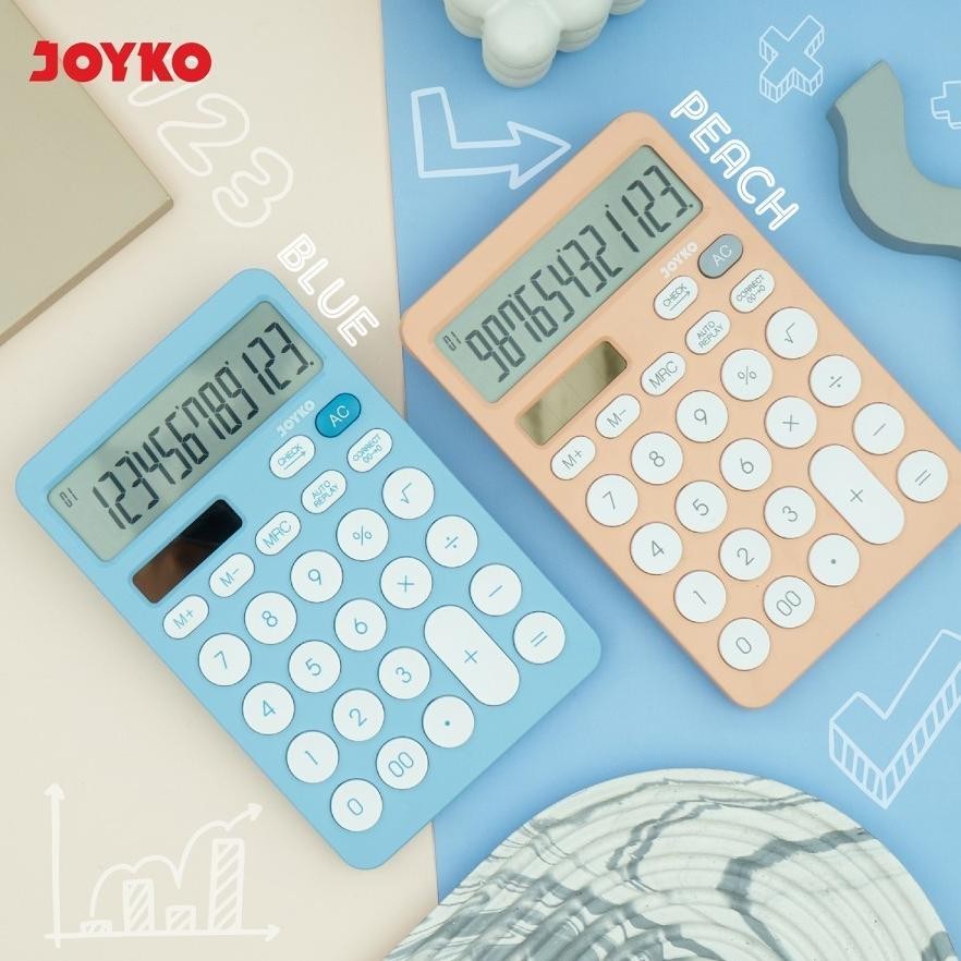 

Kalkulator Stylist JOYKO CC-64CO / Calculator Cek Ulang Pastel Color Fancy CC64CO AST