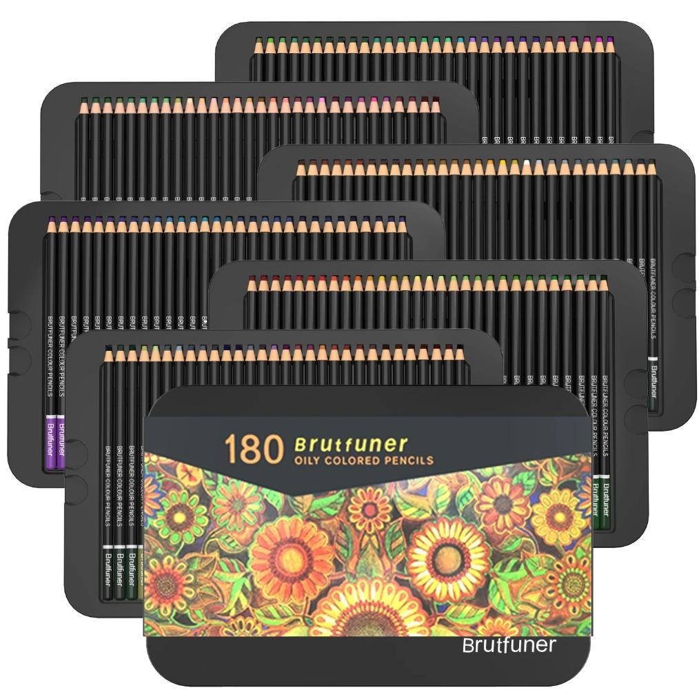 

Brutfuner Pensil Warna Original 180 Colors Tinbox Kotak Besi kaleng AST