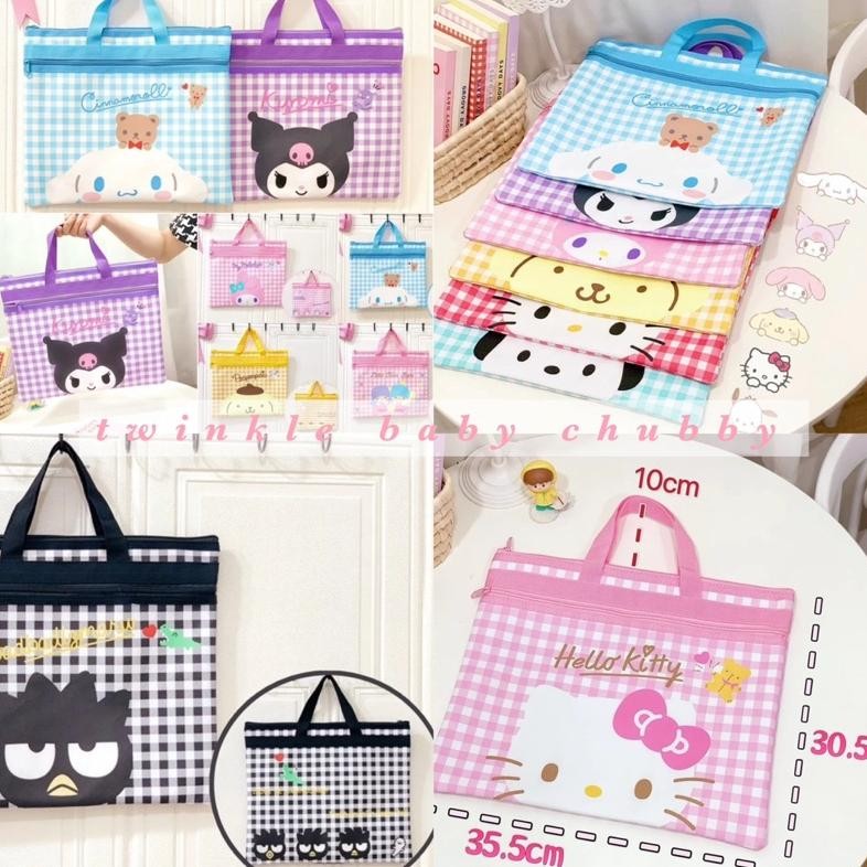 

MAP KAIN TAS ANAK FOLDER FILE KERTAS ULANGAN TENTENG LES SEKOLAH BUKU SERBAGUNA KORUMI HELLO KITTY MELODY MY CINNAMOROLL POMPURIN BADTZ MARU AST