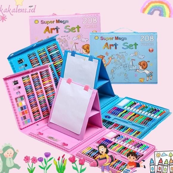 

Alat Lukis Set 208pcs Crayon Oil Paste Pensil Warna Pensil Warna Cair Anak Mewarnai AST