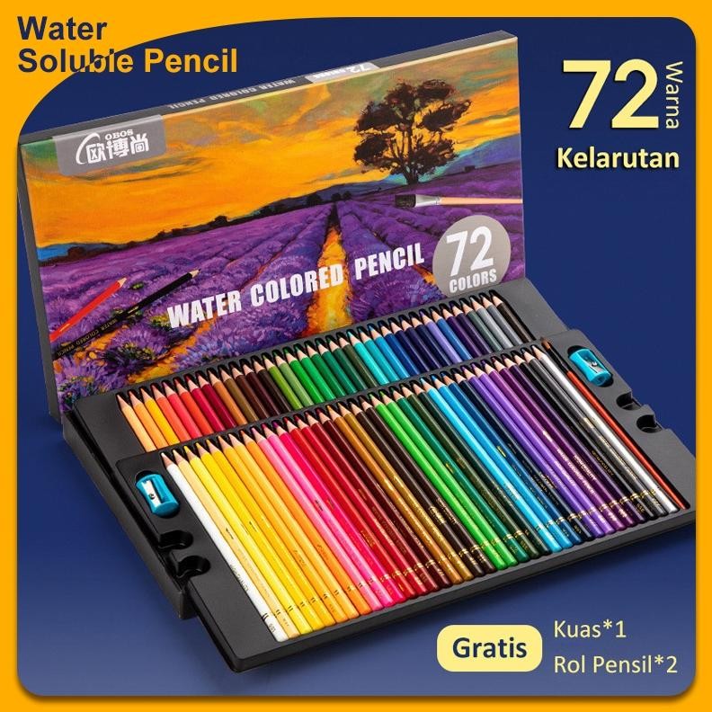 

OBOS Oil Pencil Water Soluble Pencil 48/72 Warna High Grade AST