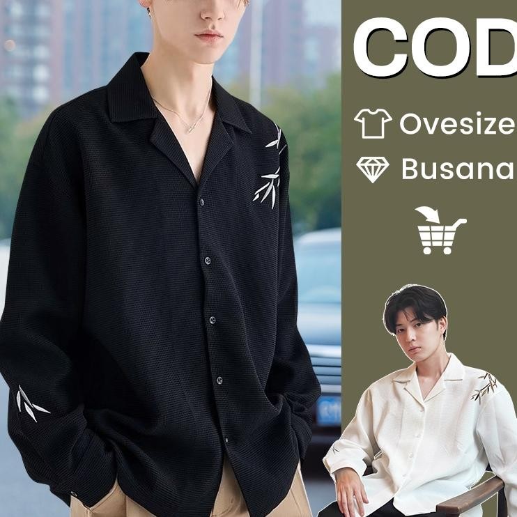 Kemeja Pria Lengan Panjang Kemeja Korean Style Pria Kemeja Pria Lengan Panjang Kemeja Bordir Pria Pu