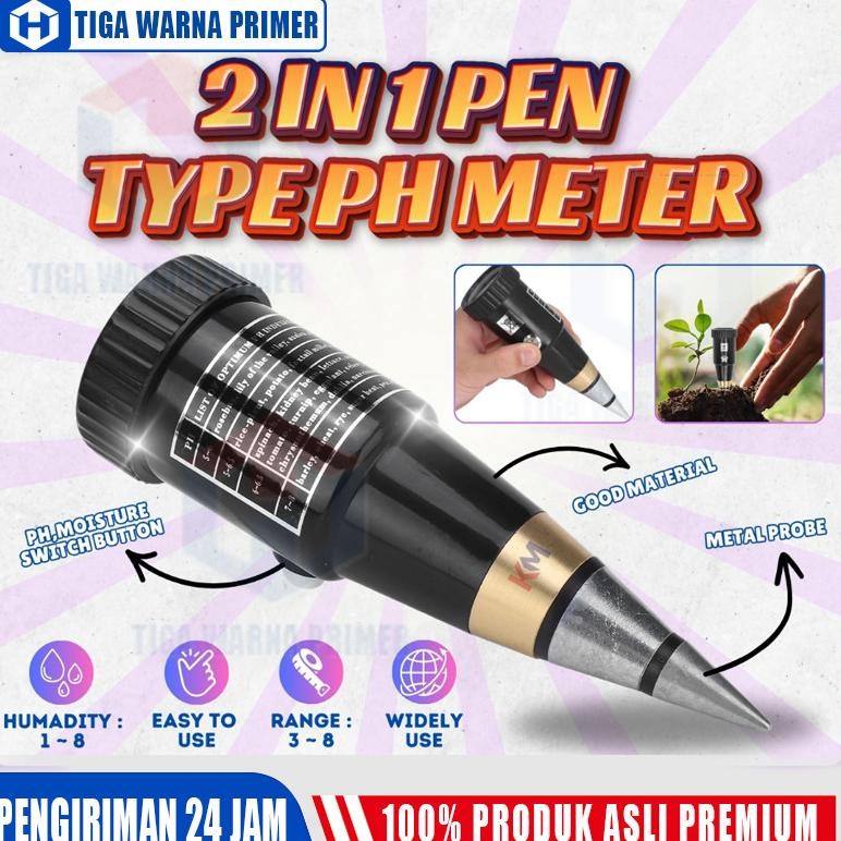 

KMRY Alat Penggukur Tanah 2 In 1 Pen Type PH Meter Soil Analyzer Tester Meter Alat Ukur Kesuburan AST