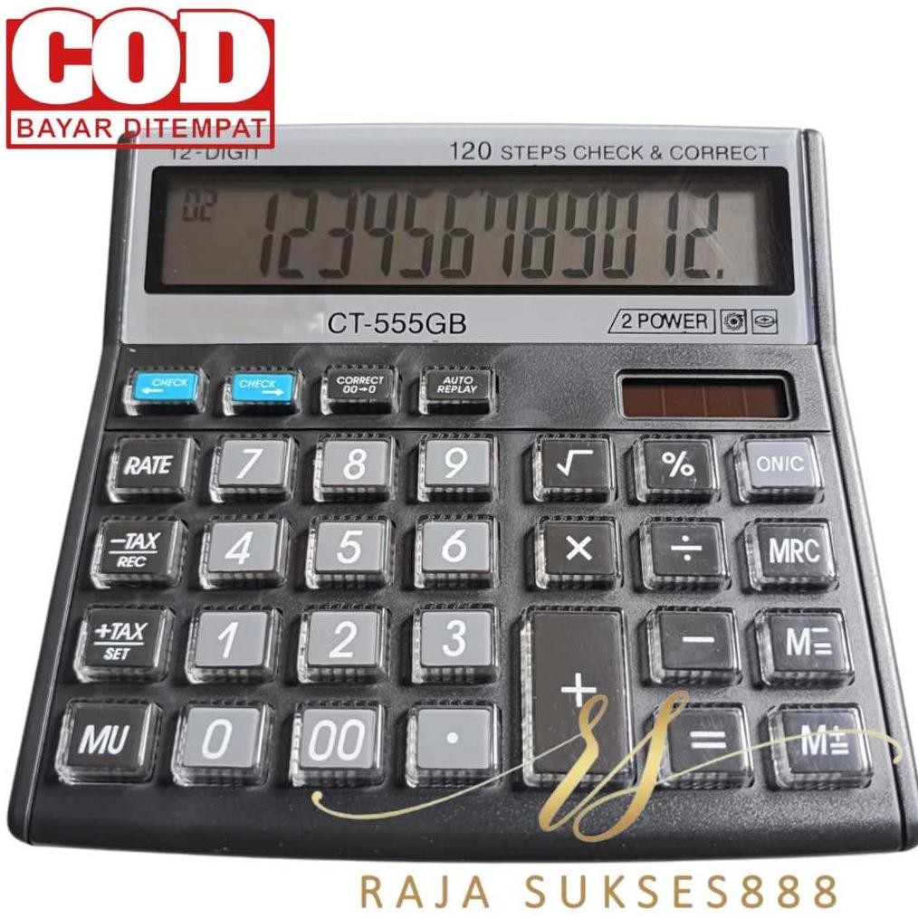 

MURAH CALCULATOR KALKULATOR TOMBOL MIKA 12 DIGIT TOMBOL TRANSPARAN CT 555 CHECK CORRECT 12 DIGIT AST