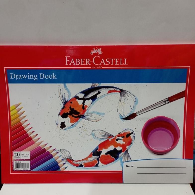 

FABER CASTEL DRAWING BOOK A4 200GSM ( 20 sheets) / pcs AST