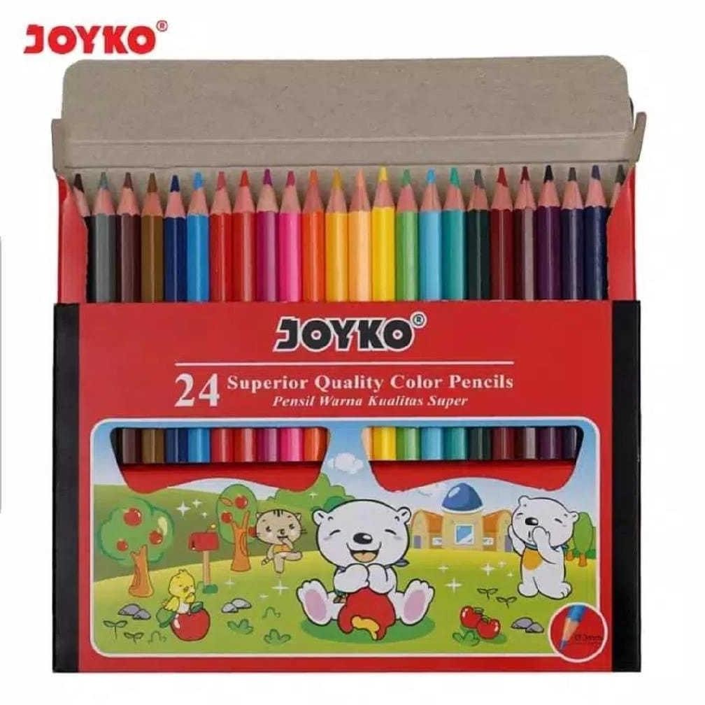 

Pensil Warna isi 24Pcs ukuran PANJANG MEREK JOYKO Cp-101/24Warna Set/Panjang color Pencil 1 Set AST