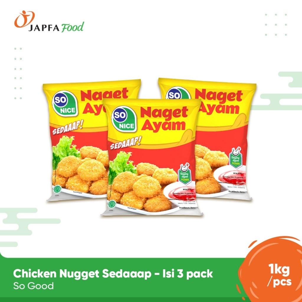 

So Nice Chicken Nugget Sedaaap 1kg - Isi 3 pack