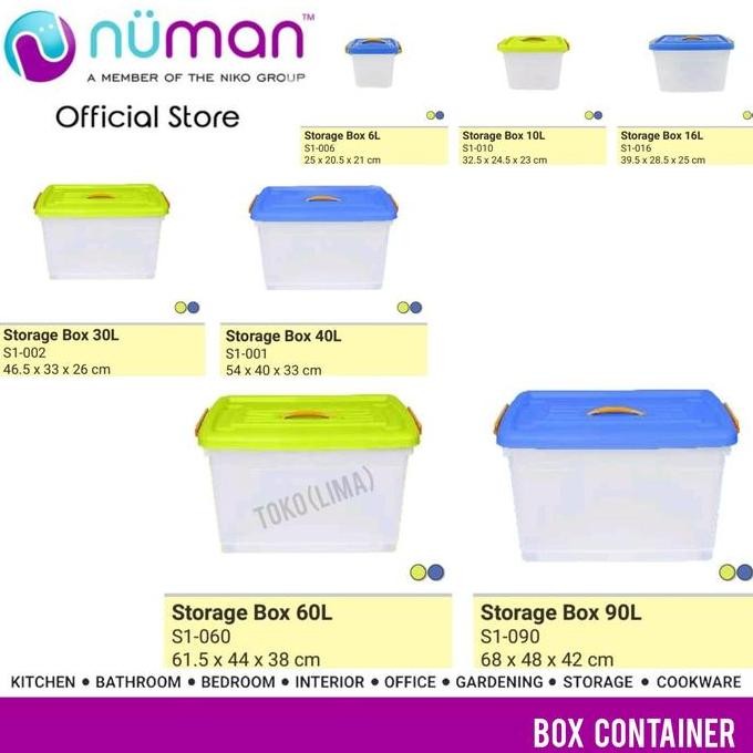 

Terlaris Box Container Numan S1-001 40 Liter Cb 40 L Kontainer Plastik Storage