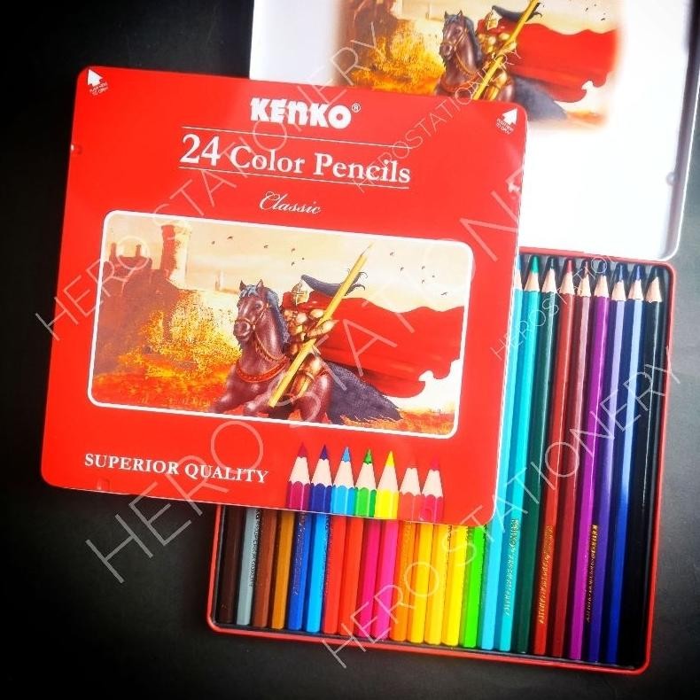 

Pensil warna kenko kaleng 24 warna CP-24TC AST