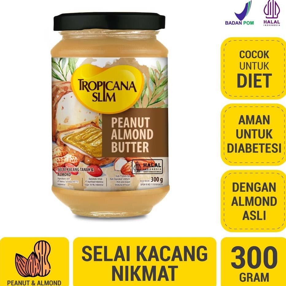 

Slim Peanut Almond Butter Royal Matcha Spread Jam 300 Gram Selai Kacang Almond