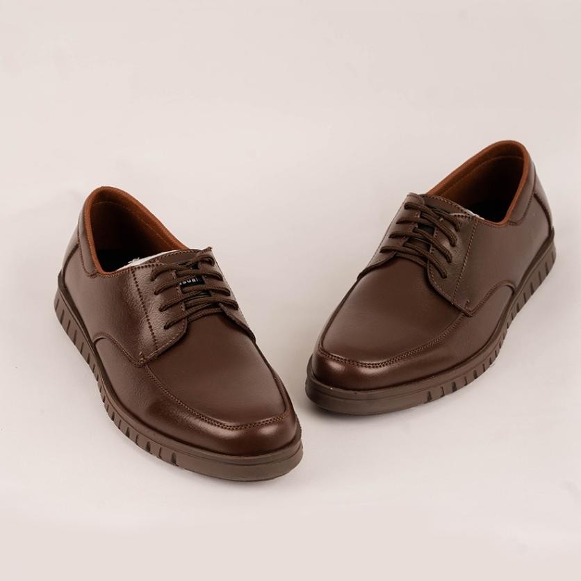 LUXTON - Sepatu Pria Coklat Anti Slip Sepatu Oxford Coklat Sepatu Kerja Sepatu Kantor - CASUALE