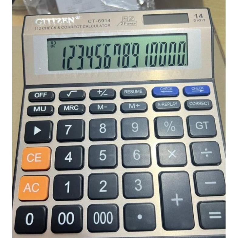 

CITIZEN CT6914 Extra BIG 14Digit ~ Kalkulator / Calculator CT-6914 extra Besar AST
