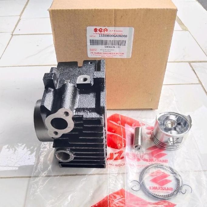 BLOK SEHER SET ISI PISTON SUZUKI SHOGUN 110 R SHOGUN 110 NEW SHOGUN 110 KEBO ORINAL SGP