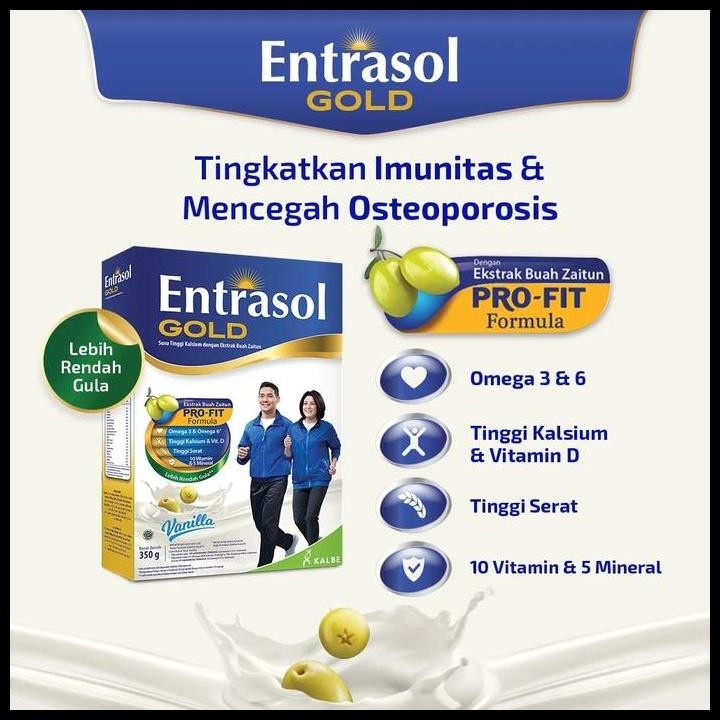 

Terlaris Entrasol Gold Vanila - Coklat 600 Gr / Susu Orang Tua / Susu Lansia Good Quality