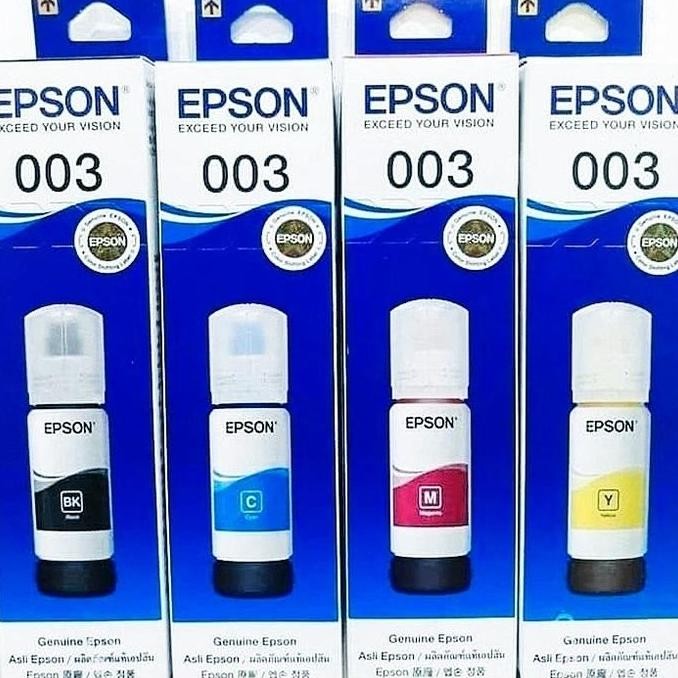 Tinta Epson 003 Original -  1 Set L3210 - Hitam Black Printer New Stok