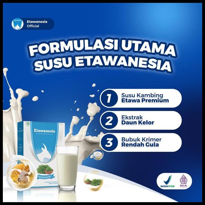 

Terlaris Susu Etawa Pilihan Dokter Etawanesia Paket 3 Box - Susu Kambing Etawa Premium + Ekstrak Moringa Good Quality