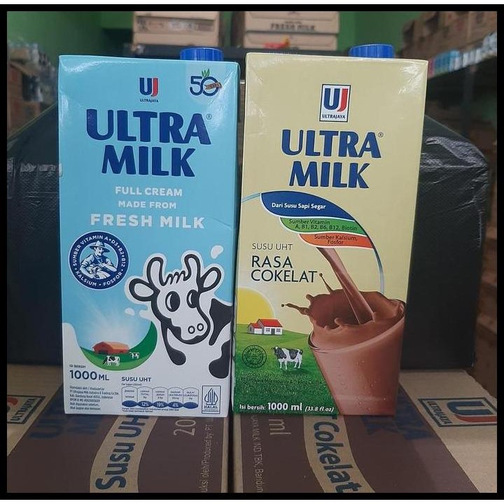 

Terlaris Susu Ultra Milk Uht 1L/1000 Ml [Isi 12 Pcs] Good Quality