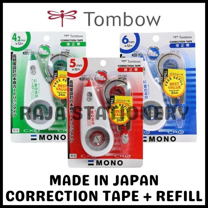 

Terbaru Tombow Mono Correction Tape 12M + Refill Green Red Blue 4.2Mm 5Mm 6Mm Tipex Kertas Tipx Tombow Hijau Merah Biru Isi Ulang Ct-Cr4 Ct-Cr5 Ct-Cr6 Ct-Cx4Cr4 Ct-Cx5Cr5 Ct-Cx6Cr6 Box [10Pcs] High Quality